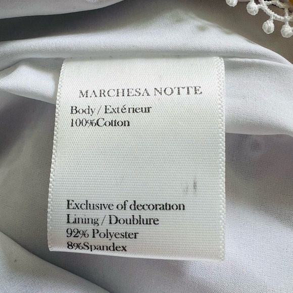 Marchesa Notte Floral Eyelet High Low Midi Dress Size 16 - Picture 14 of 16